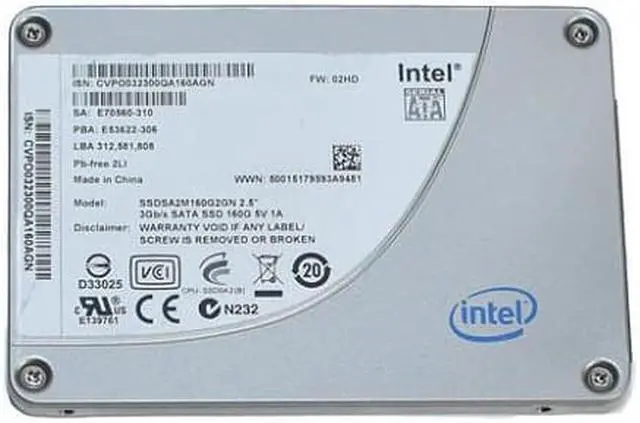 Main image of SSDSA2M160G2GN - Intel X25-M Series 160GB SATA 3Gbps 2.5-inch MLC Solid State Drive