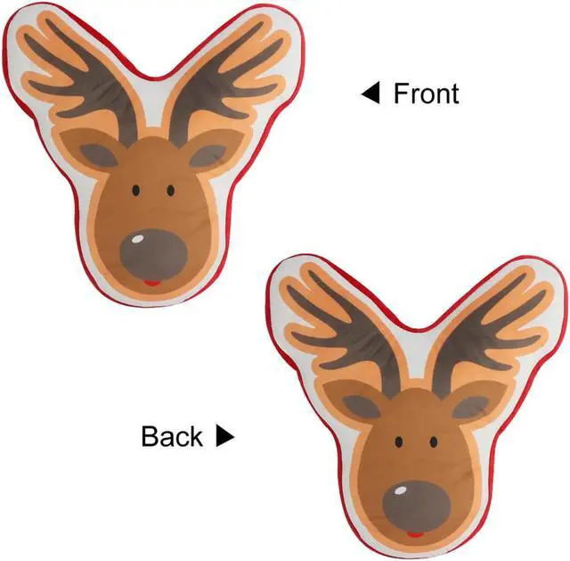 Alt view image 2 of 6 - Reindeer Christmas Decorative Throw Pillow 17 inch Soft Stuffed Funny Cute Decoration Cushion
