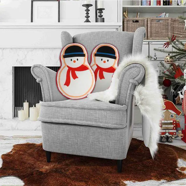 Alt view image 6 of 6 - Snowman Christmas Decorative Throw Pillow 17 inch Soft Stuffed Funny Cute Decoration Cushion