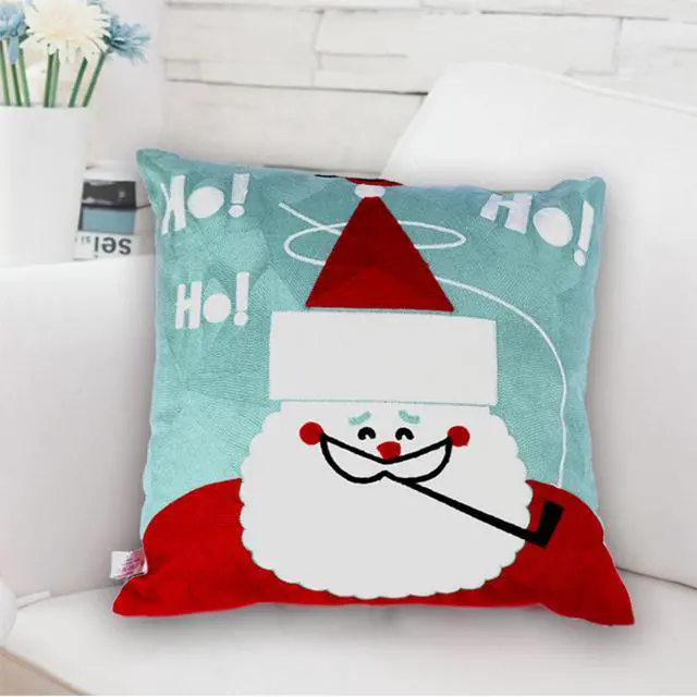 Alt view image 7 of 7 - Christmas Decorative Pillow Christmas Snowflake Santa Clause Reindeer Home Decor Throw Pillow Set of 3