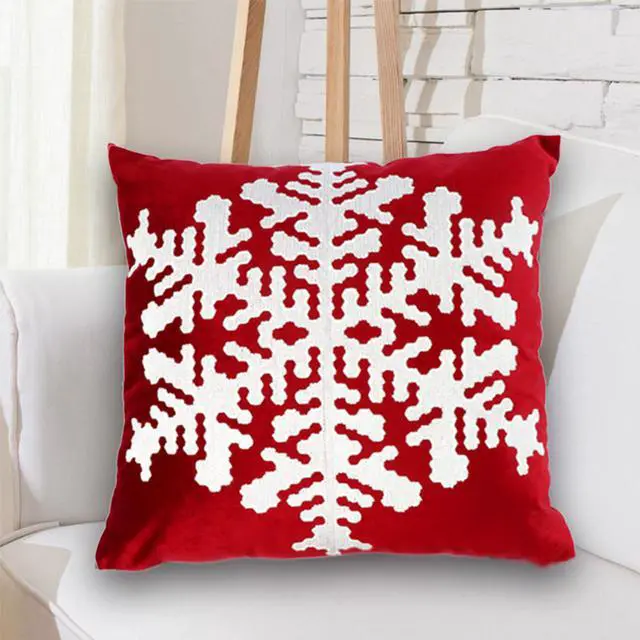 Alt view image 6 of 7 - Christmas Decorative Pillow Christmas Snowflake Santa Clause Reindeer Home Decor Throw Pillow Set of 3