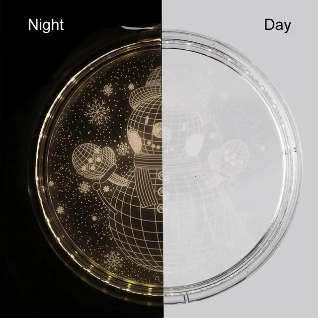 Alt view image 2 of 5 - Christmas Decorative Holiday Novelty Hanging 3D Lights with Suction Cup for Indoor Windows Pathway Patio Bedroom Warm White (Snowman)