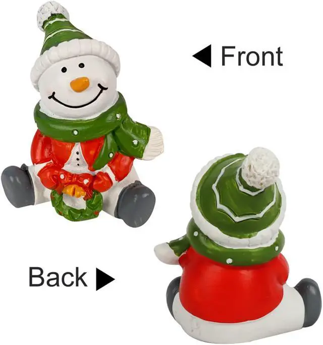Alt view image 3 of 7 - 2 Inch Resin Snowman Holiday Decorative Figurine Collectors for Gifts and Decoration