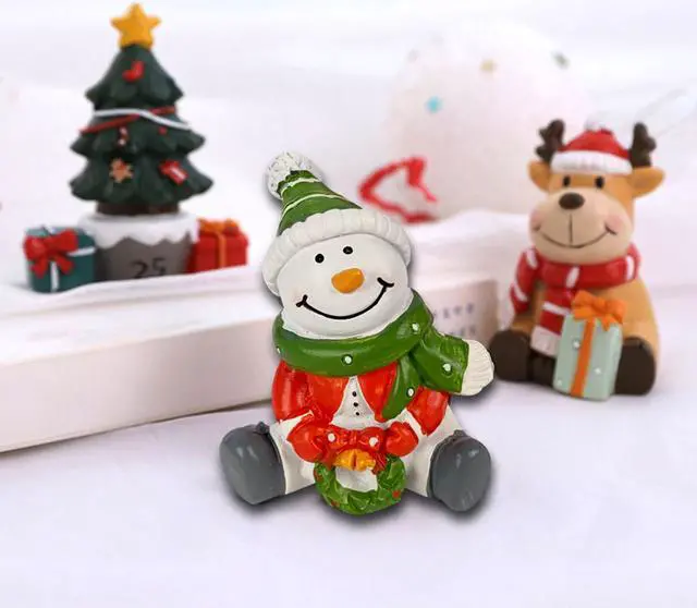 Alt view image 4 of 7 - 2 Inch Resin Snowman Holiday Decorative Figurine Collectors for Gifts and Decoration