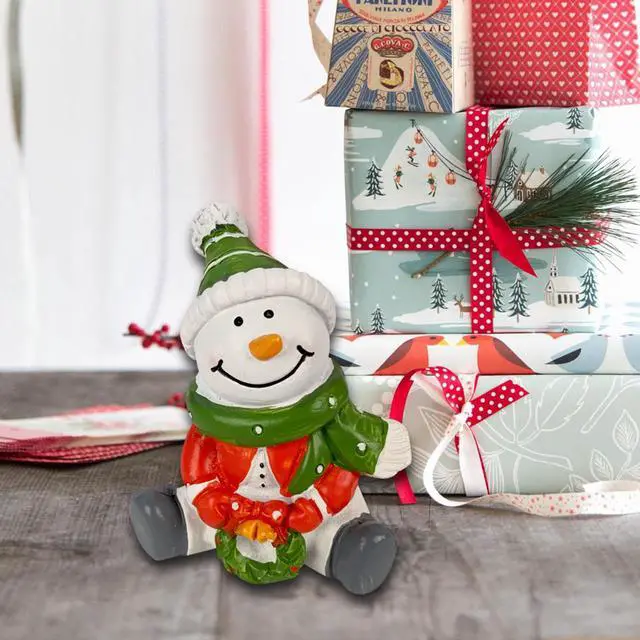 Alt view image 6 of 7 - 2 Inch Resin Snowman Holiday Decorative Figurine Collectors for Gifts and Decoration