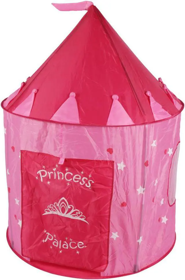 Main image of Princess Palace Pop Up Castle Play Glow In The Dark Stars Foldable Tent Playhouse Pink