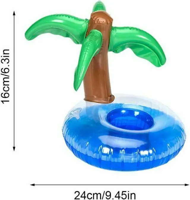 Alt view image 3 of 4 - Palm Tree Pool Side Cup Holder Inflatable Water Fun Drink Float