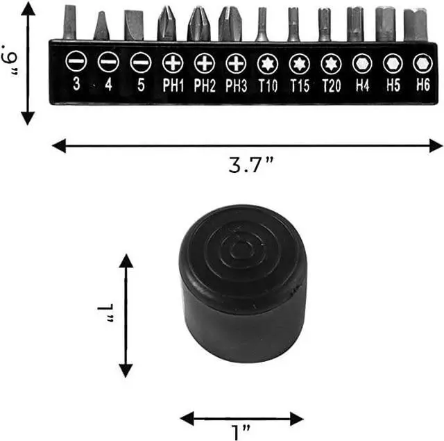 Alt view image 4 of 5 - SAKURA 17 Piece Household Tool Set Includes Hammer Claw Wrench Screwdriver Bits Pliers for House and DIY Projects
