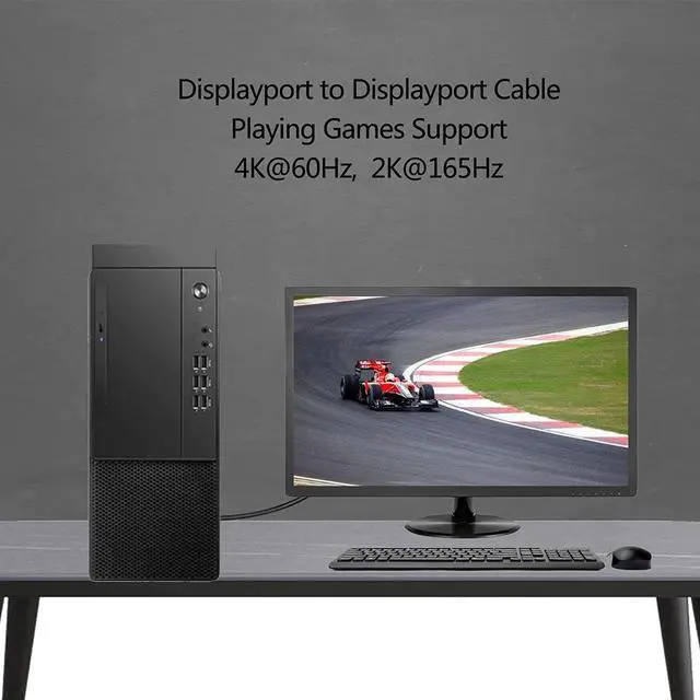 Alt view image 5 of 6 - DisplayPort to Displayport Cable 6 Feet Gold Plated Display Port to Display Port Cable 4K@60HZ Resolution(Male to Male) for DisplayPort Enabled Desktops and Laptops to Displays (10 Pack)