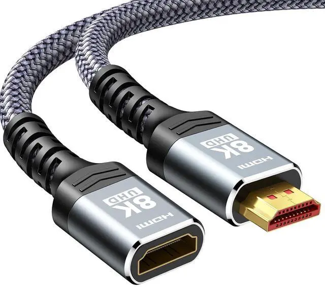 Main image of 8K 4K HDMI Extender Cable 3.3FT/1M Short HDMI Extension Cable 2.1 4K@30Hz/ 60Hz/ 120Hz, Ultra high Speed HDMI Adapter Male to Female Compatible with PS5 Roku Stick Blu Ray Player HDTV Laptop