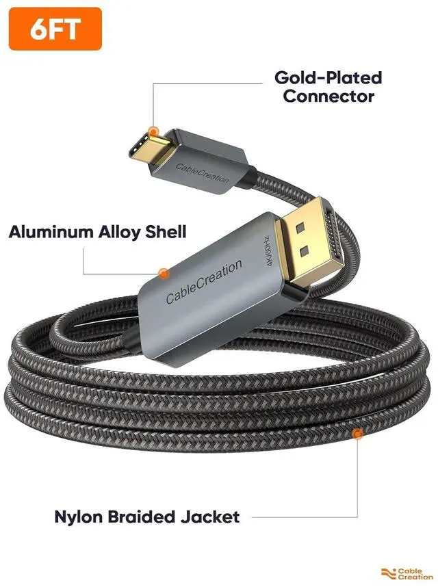 Alt view image 7 of 7 - CableCreation Short USB4 Cable 1FT, Thunderbolt 4 Cable 40Gbps, 240W, 8K@60Hz, Compatible with Thunderbolt 3, Thunderbolt 4 and USB-C