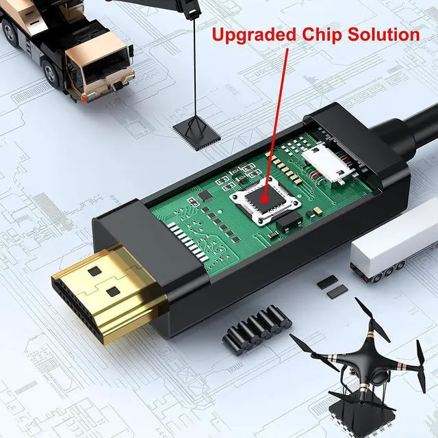 Alt view image 4 of 7 - DisplayPort to HDMI Cable 3ft DP to HDMI Uni-Directional Cable Gold Plated Display Port to HDMI Cord Male to Male Compatible for Desktop Monitor Projector HDTV Laptop