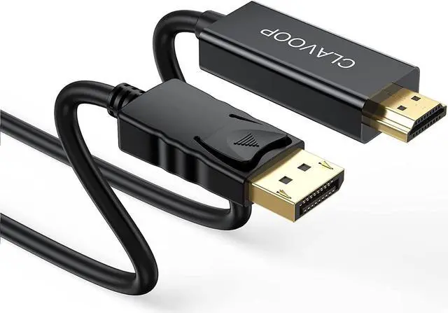 Main image of DisplayPort to HDMI Cable 3ft DP to HDMI Uni-Directional Cable Gold Plated Display Port to HDMI Cord Male to Male Compatible for Desktop Monitor Projector HDTV Laptop
