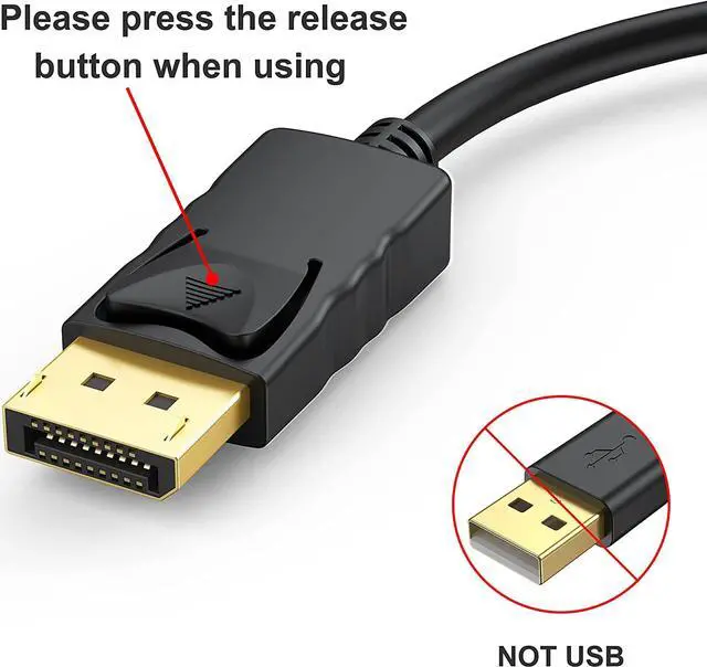 Alt view image 5 of 7 - DisplayPort to HDMI Cable 3ft DP to HDMI Uni-Directional Cable Gold Plated Display Port to HDMI Cord Male to Male Compatible for Desktop Monitor Projector HDTV Laptop