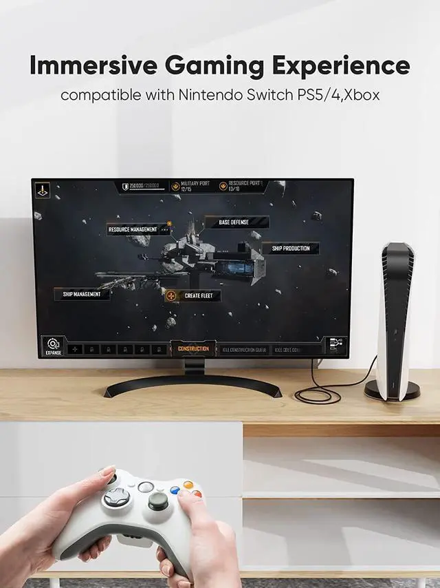 Alt view image 6 of 7 - DVI to HDMI Cable 5ft HDMI Male to DVI-D Male Bi-Directional Adapter Cable HDMI to DVI-D 24+1 High Speed Cable Support 1080P HD for Raspberry Pi Roku Xbox One PS5 Blue-ray