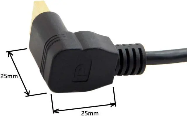 Alt view image 5 of 7 - Down Angled DP DisplayPort 90 Degree to Mini DP DisplayPort Female Cable for Displays Monitors (Down Angled)