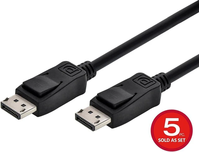 Alt view image 2 of 4 - Monoprice 8K DisplayPort 2.0 Cable - 10 Feet (5 Pack) 80.0Gbps, 16K Resolution, Supports NVIDIA GSync AMD FreeSync, Compatible for Gaming Monitor, TV, PC, Laptop and More
