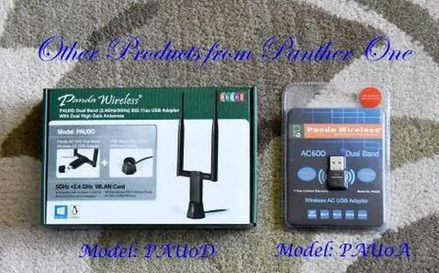 Alt view image 7 of 7 - Panda Wireless® PAU09 N600 Dual Band (2.4GHz and 5GHz) Wireless N USB Adapter W/Dual 5dBi Antennas - Windows 7/8/10/11, Zorin, Mint, Ubuntu, openSUSE, Fedora, Centos, Kali and Raspbian
