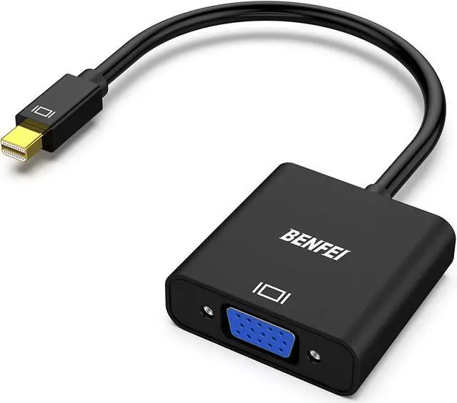 Main image of Mini DisplayPort to VGA Adapter Mini DP Display Port to VGA (Thunderbolt Compatible) Male to Female Adapter for ThinkPad SurfacePro PC