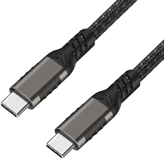 Main image of USB-C Cable 6.6ft, USB-C 3.2 Gen 2 Cable 20Gbps Data Transfer 100W PD Fast Charging Cable for MacBook Pro, iPad Pro, Galaxy S24, Nylon Braided, Black.