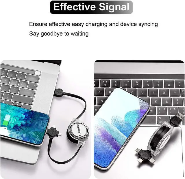Alt view image 5 of 7 - Multi USB C Cable Fast Charging [4FT/2 Pack] QC 3.0(3A) USB C Splitter Cable 4 in 1 Charger Cord with 4 Type C Ports for iPhone 16/15 Series iPad Air/Pro  Galaxy S25 S24 Pixel PS5