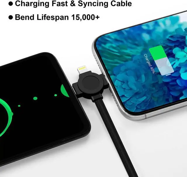 Alt view image 2 of 7 - Multi USB C Cable Fast Charging [4FT/2 Pack] QC 3.0(3A) USB C Splitter Cable 4 in 1 Charger Cord with 4 Type C Ports for iPhone 16/15 Series iPad Air/Pro  Galaxy S25 S24 Pixel PS5