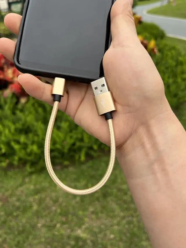 Alt view image 6 of 7 - Short USB C Cable [4-Pack 8 inch], 3A Fast Charging USB 2.0 Data Transfer to Type C Phone Charger Cord Nylon Braided Compatible with Samsung Galaxy S10 S9, Pixel 3, LG V30, Charging Station