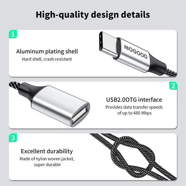 Alt view image 4 of 4 - USB C Splitter USB C to 3 USB Adapter USB Splitter for Laptop,Thunderbolt3 to 3 USB2.0 Port Splitter Dongle Cord Converter Connector Multi Hub for MacBook,iPad Pro Air,Microsoft Surface Go,PC,Laptop