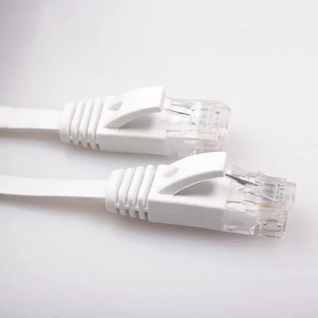 Alt view image 4 of 7 - REXUS Cat 6 White Flat Shielded Ethernet Network Cable (65 FT), High Speed 10Gbps LAN Wires Internet Patch Cable with RJ45 Connector Faster Than Cat5/Cat5e (C6F200B)