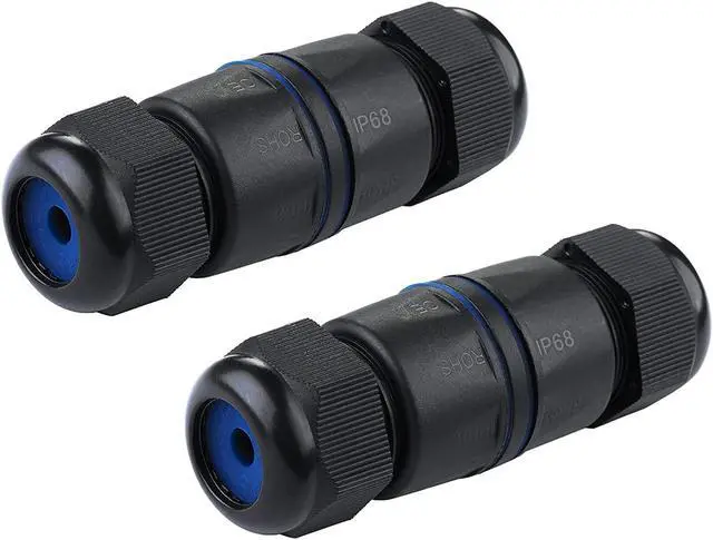 Main image of Waterproof RJ45 Connector 2 Pack IP68 Cat6/Cat5E/Cat5 Coupler Shielded for Outdoor Ethernet LAN Cable Extender Female to Female