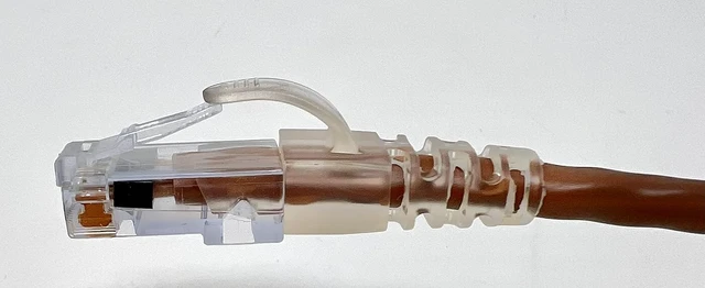 Alt view image 2 of 4 - RiteAV - 100 FT Cat6 Brown Ethernet Network RJ45 Patch Cord (Pure Copper) (Connectors and Boots Installed)
