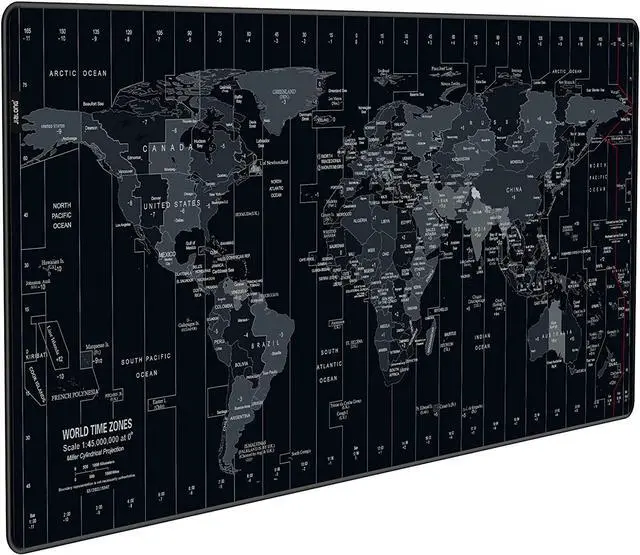 Main image of JIALONG Big World Map Large Mouse Pad Gaming Desk Mat XXL Mousepad with Non-Slip Keyboard Pad for Laptop, Computer and PC - 35.4 x 15.7 inches