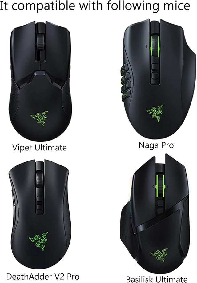 Alt view image 5 of 7 - Charging Dock for Razer Mouse DeathAdder V2 Pro,Naga Pro,Viper Ultimate,and Basilisk Ultimate with 6.6 Feet Cable