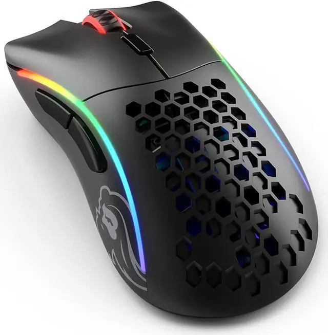Alt view image 5 of 6 - Glorious Model D Wireless Gaming Mouse - RGB Mouse Wireless - 69 g Superlight Mouse - Ergonomic Computer Mouse - Honeycomb Mouse (Matte Black)