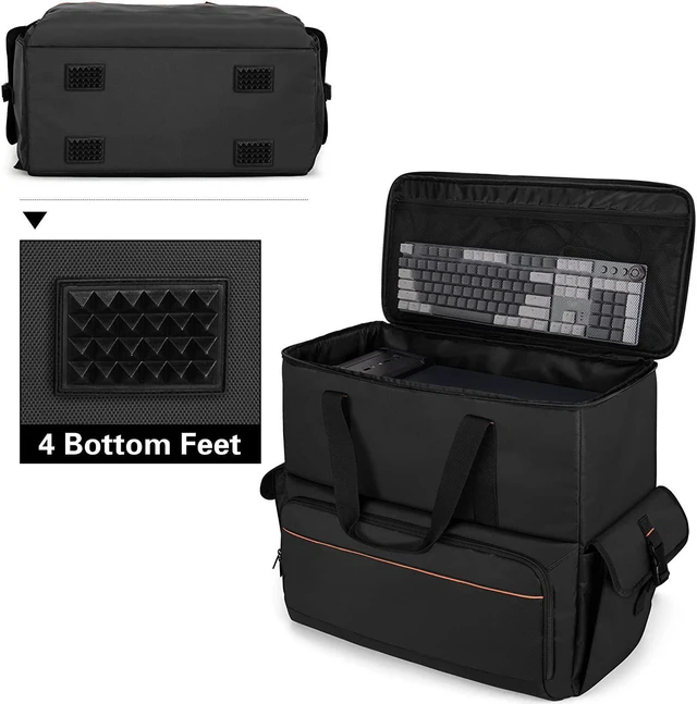 Alt view image 3 of 6 - Computer Desktop Tower Carry Case for ATX/M-ATX PC Travel Backpack