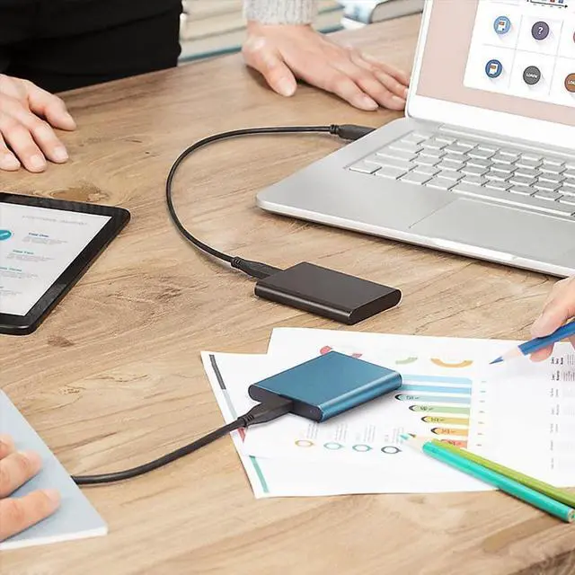 Alt view image 6 of 6 - 7TB Portable SSD External Hard Drive External Solid State Drive Mobile SSD External Drive USB 3.1/USB-C High Speed for Desktop & Laptop Windows PC Mac Linux
