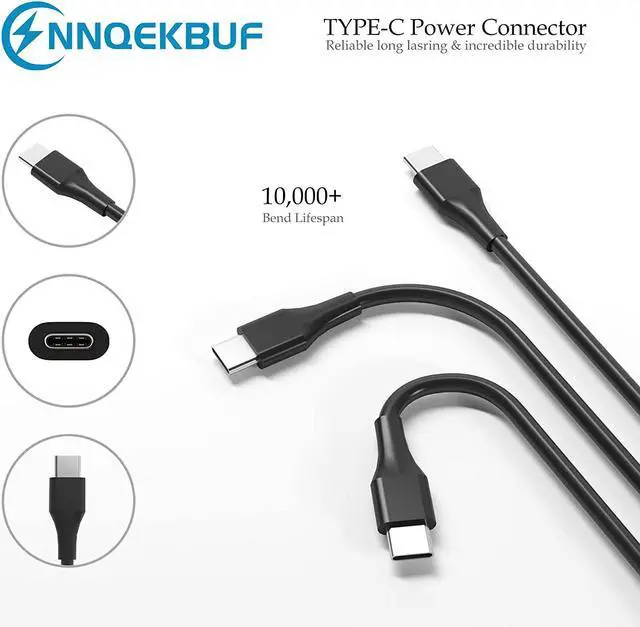 Alt view image 2 of 7 - 45W Chromebook Charger Universal USB C Laptop Charger for HP Chromebook 14 11 X360 X2 Series Type C Power Cord Replacement for Google Lenovo Dell ASUS Acer Samsung Notebook Computer USB-C Charger