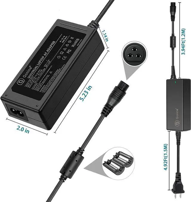 Alt view image 6 of 7 - Gonine 90W Universal Laptop Charger, 110-240V AC to DC 19V 19.5V 20V 18.5V 15V 16V AC Power Supply Adapter, Compatible with HP Dell Acer Asus Toshiba Gateway Lenovo Notebook.
