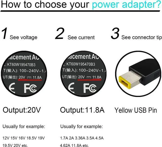 Alt view image 4 of 7 - Legion Charger for Lenovo,Slim Laptop 230W AC Adapter for Lenovo Legion 5 7 5P C7 S7 Y540 Y545 Y740 Y730 Y900 Y910 Y920 Y7000 4X20E75111 Thinkpad P73 P53 P72 P52 P71 P51 P70 ADL230NDC3A ADL230NLC3A
