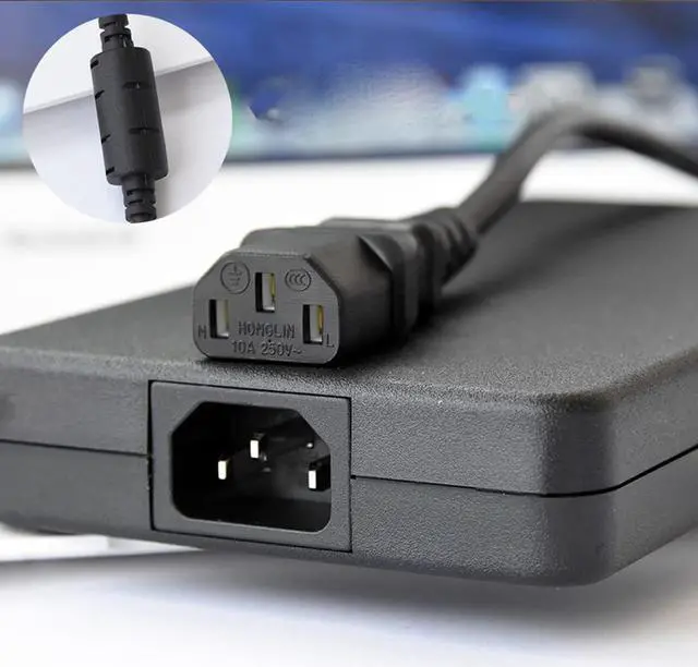 Alt view image 2 of 6 - 240W AC Charger for Dell Alienware M17 R1 R2 R3 R4 R5 M17X R2 R3 M18X Area-51m R2 G5 G7 M6400 M6500 M6600 J211H FWCRC C3MFM U896K 6RTJT Y044M Laptop Adapter Power