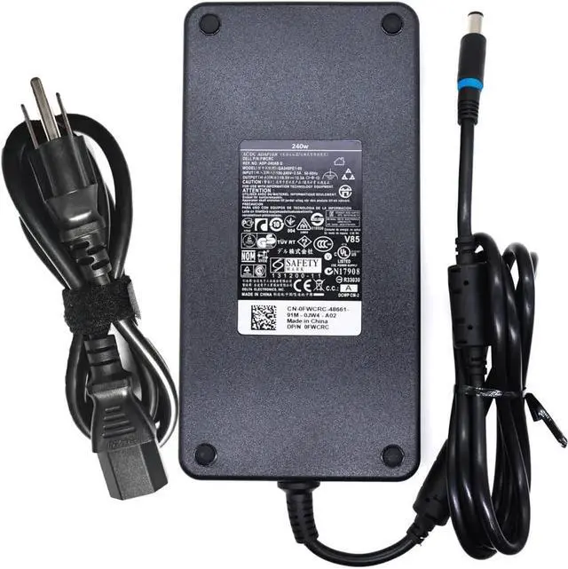 Main image of 240W AC Charger for Dell Alienware M17 R1 R2 R3 R4 R5 M17X R2 R3 M18X Area-51m R2 G5 G7 M6400 M6500 M6600 J211H FWCRC C3MFM U896K 6RTJT Y044M Laptop Adapter Power