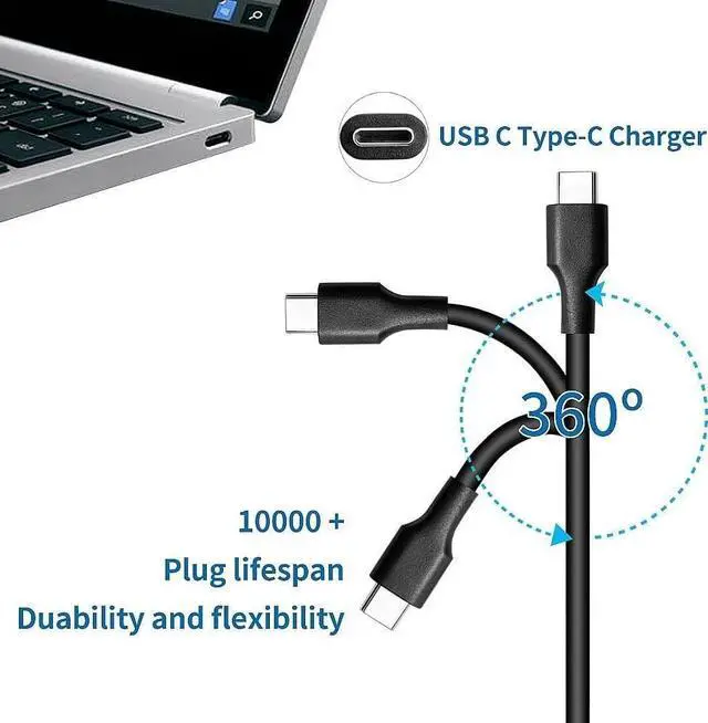 Alt view image 2 of 7 - 135W USB C AC Adapter Charger for  ThinkPad Z16 P16s P15s P14s E16 E15 E14 T16 Yoga/Slim Pro 9 7 6 7i 9i Book 9 ThinkBook 16 14p 14 15 14s IdeaPad Slim/Pro 9 7 5 Legion 9 Laptop ADL135YSDC3A
