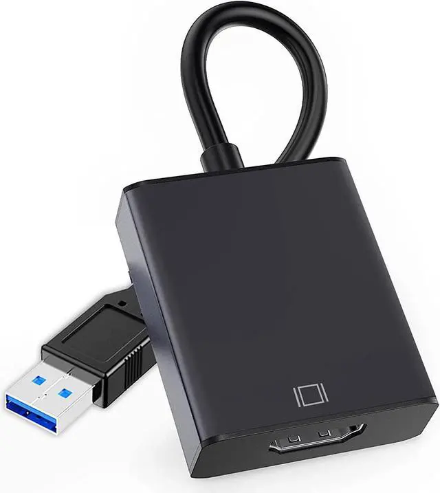 Main image of USB to HDMI Adapter for Monitor Multiple HDMI to USB Adapter 1920 * 1080P Compatible with Windows XP/7/8/9/10/11 - Black