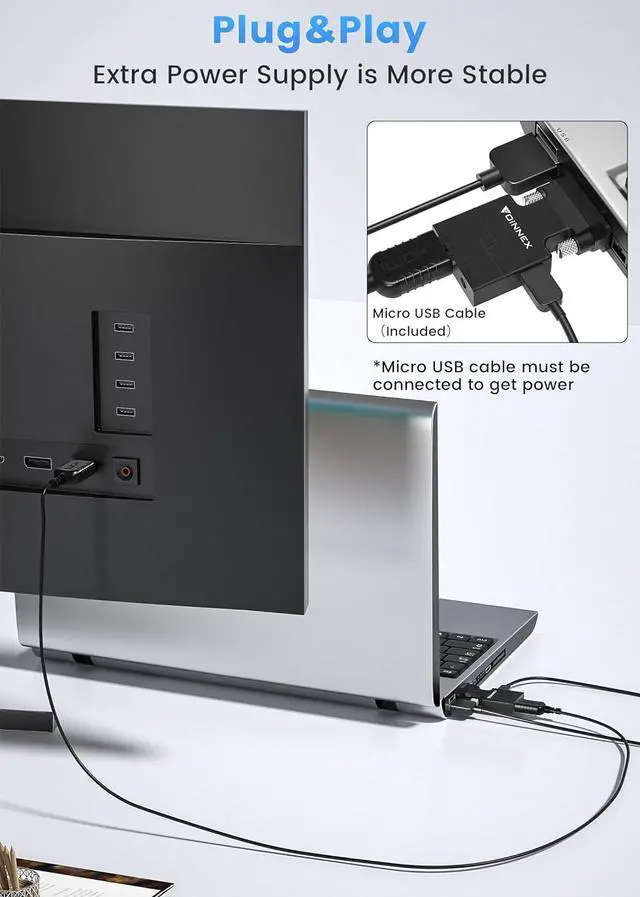 Alt view image 3 of 7 - VGA to HDMI Adapter Converter with Audio (PC VGA Source Output to TV/Monitor with HDMI Connector) Active Male VGA in Female HDMI 1080p Video Dongle adaptador for Computer Laptop Projector