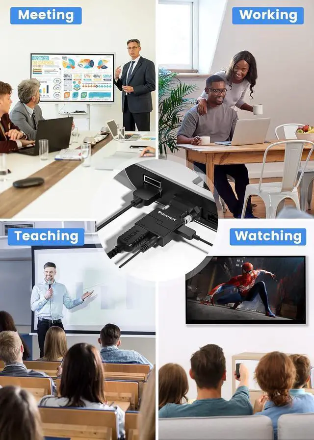 Alt view image 7 of 7 - VGA to HDMI Adapter Converter with Audio (PC VGA Source Output to TV/Monitor with HDMI Connector) Active Male VGA in Female HDMI 1080p Video Dongle adaptador for Computer Laptop Projector