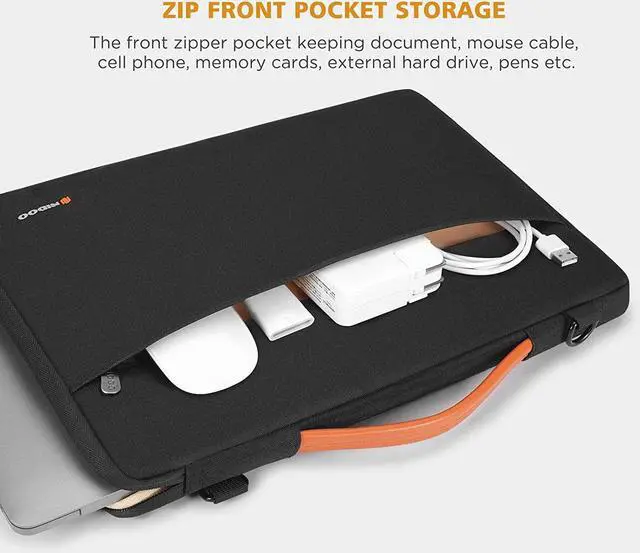 Alt view image 3 of 6 - 11-12.5 inch Laptop Sleeve Shoulder Bag for 13 13.6 MacBook Air M2 / 14 13 MacBook Pro M2 / 12.9 iPad Pro 2017/13 New Surface Pro 8 X/Lenovo Yoga C640 / Galaxy Chromebook 2 HP