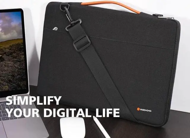 Alt view image 6 of 6 - 11-12.5 inch Laptop Sleeve Shoulder Bag for 13 13.6 MacBook Air M2 / 14 13 MacBook Pro M2 / 12.9 iPad Pro 2017/13 New Surface Pro 8 X/Lenovo Yoga C640 / Galaxy Chromebook 2 HP