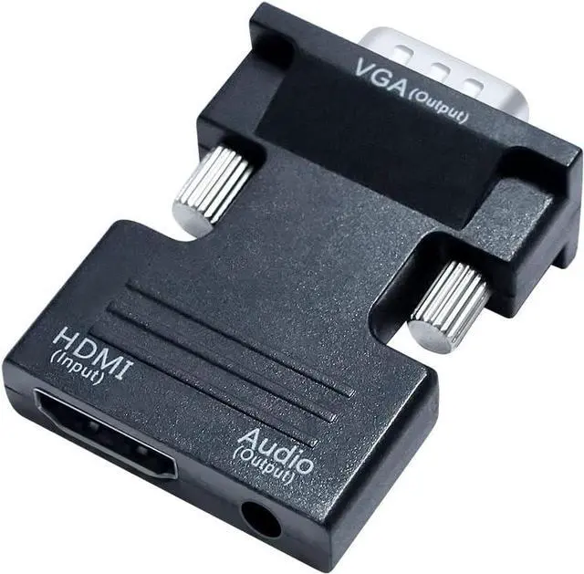 Alt view image 6 of 7 - DTech HDMI to VGA Adapter with 3.5mm Audio Port (PC HDMI Source Output to VGA TV) for Old Computer Monitor Laptop Projector 1080P Video (Female HDMI in Male VGA Out adaptador)