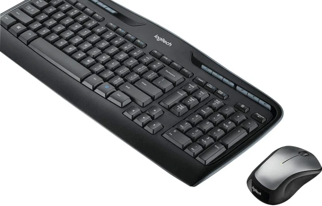 Alt view image 2 of 7 - MK335 Full Size Quiet Wireless Keyboard Mouse Combo - Black/Silver