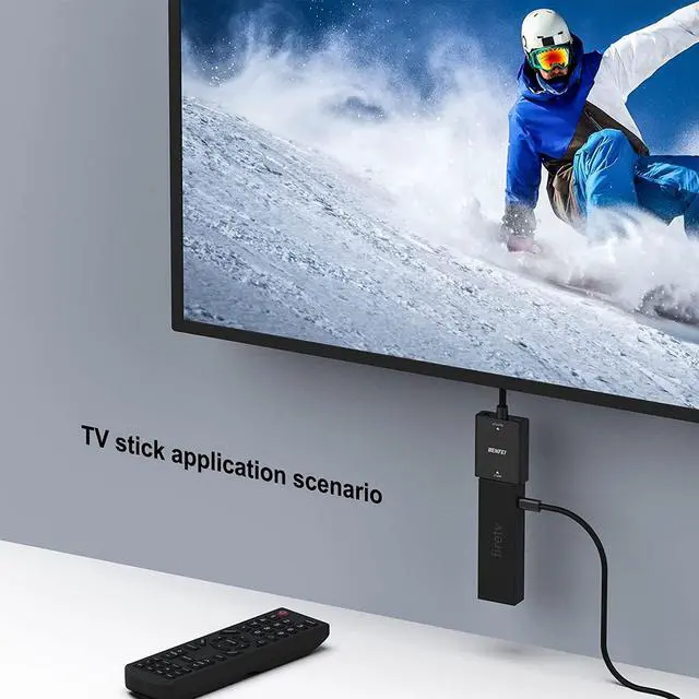 Alt view image 3 of 7 - HDMI to VGA HDMI to VGA Adapter (Female to Male) with 3.5mm Audio Jack Compatible for TV Stick Computer Desktop Laptop PC Monitor Projector Raspberry Pi Roku Xbox and More - Black